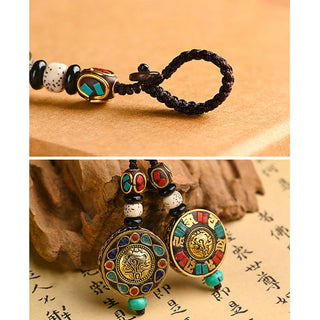 Buddha Gift Tibetan Om Mani Padme Hum Bodhi Seed Peace Key Chain