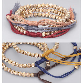 Buddha Gift Tibetan Handmade Copper Bead Luck String Bracelet
