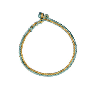 Buddha Gift Two-Color Rope Handcrafted Eight Thread Peace Knot Bracelet