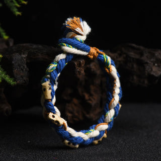 Buddha Gift Tibetan Zakiram Goddess of Wealth Bead Engraved Handmade Luck Bracelet