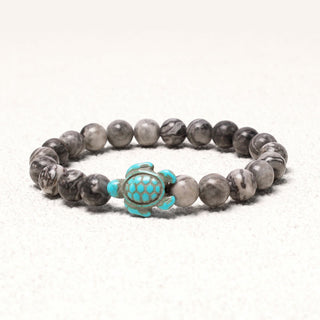 Buddha Gift Natural Stone Sea Turtle Turquoise Blessing Bracelet