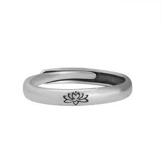 Buddha Gift 925 Sterling Silver Lotus Flower Enlightenment Ring