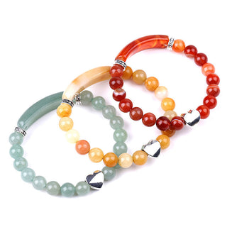Buddha Gift Natural Crystal Beads Unisex Heart Bracelet