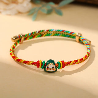 Buddha Gift Colorful Rope Zongzi Pattern Luck Handmade Child Adult Bracelet