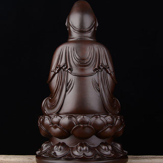 Buddha Gift Avalokitesvara Ebony Lotus Harmony Blessing Home Decoration