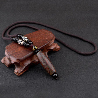 Buddha Gift Nine-Eye Dzi Bead Wealth Protection Necklace