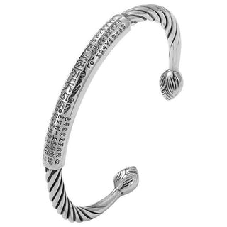 Buddha Gift Tibetan Om Mani Padme Hum Heart Sutra Purity Cuff Bracelet