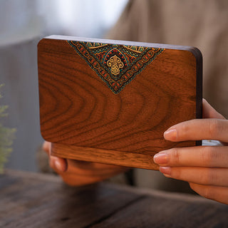 Buddha Gift Vintage Handmade Black Walnut Wood Jewelry Storage Box Wooden Gift Box