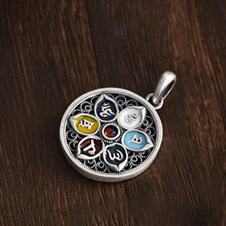 Buddha Gift Tibetan Om Mani Padme Hum Purity Necklace Pendant