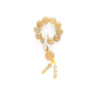 Buddha Gift Citrine Peace Buckle Prosperity Happiness Wrist Mala