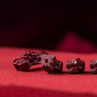 Buddha Gift Handcrafted PiXiu Cinnabar Wealth Luck Braided Bracelet