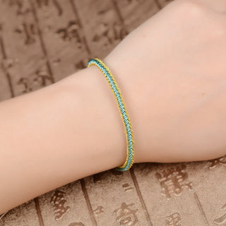 Buddha Gift Two-Color Rope Handcrafted Eight Thread Peace Knot Bracelet
