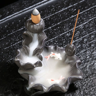 Buddha Gift Koi Fish Lucky Incense Burner Decoration