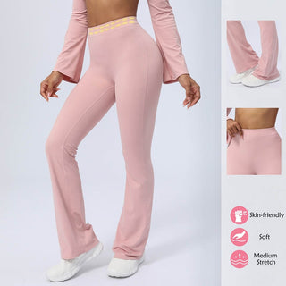 Buddha Gift Long Sleeve Backless Strap Top Bra Flare Pants Fitness Yoga Outfit