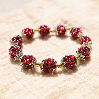 Buddha Gift Natural Garnet Healing Bracelet