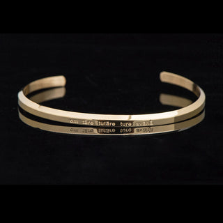 Buddha Gift Six True Words Engraving Titanium Steel Blessing Protection Bracelet