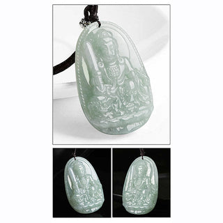 Buddha Gift Chinese Zodiac Natal Buddha Jade Wealth Prosperity Necklace Pendant