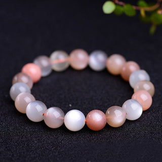 Buddha Gift Natural Moonstone Wealth Positive Bracelet
