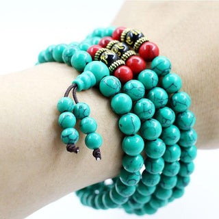 Buddha Gift Tibetan Turquoise Purification Necklace Mala