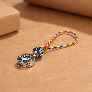 Buddha Gift Yin Yang Symbol Om Mani Padme Hum Bagua Copper Harmony Key Chain