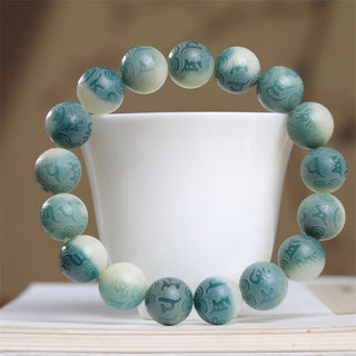 Buddha Gift Bodhi Seed Om Mani Padme Hum Engraved Keep Away Evil Spirits Bracelet