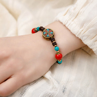 Buddha Gift Tibetan Turquoise Om Mani Padme Hum Protection Strength Bracelet