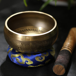 Buddha Gift Tibetan Meditation Sound Bowl Handcrafted for Healing and Mindfulness Singing Bowl Set