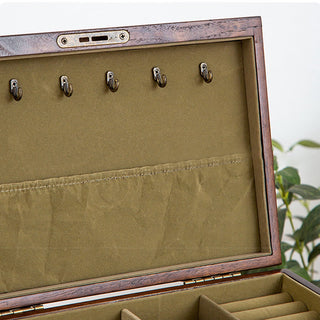 Buddha Gift Retro Solid Wood Jewelry Box Four-Layer Wooden Jewelry Storage Box