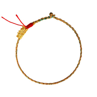 Buddha Gift Year of the Dragon Handmade Colorful Dragon Carved Success Braided Bracelet
