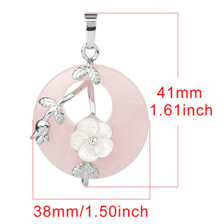 Buddha Gift Various Crystal Amethyst Green Aventurine Flower Healing Necklace Pendant