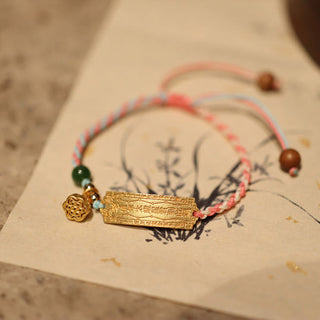 Buddha Gift 925 Sterling Silver Handmade Multicolor String Protection Luck Charm Braid Bracelet