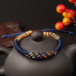 Buddha Gift Tibetan Handmade Colorful King Kong Knot Luck Braid String Bracelet