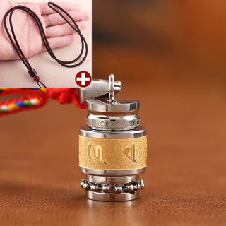 Buddha Gift Tibet Om Mani Padme Hum Shurangama Mantra Titanium Steel Wisdom Amulet Necklace Pendant