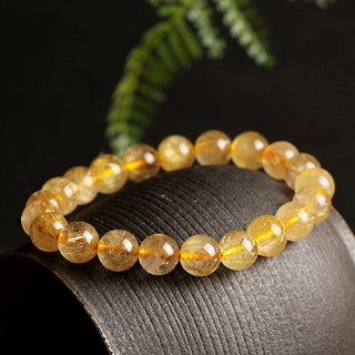 Buddha Gift Natural Citrine Blessing Protection Bracelet