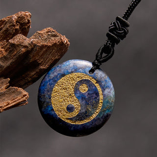Buddha Gift Various Crystal Amethyst Tiger Eye Green Aventurine Yin Yang Spiritual Necklace Pendant