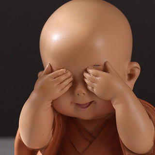 Buddha Gift Small Mini Meditation Praying Monk Serenity Resin Home Decoration