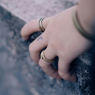 Buddha Gift Simple Design Copper Luck Adjustable Ring