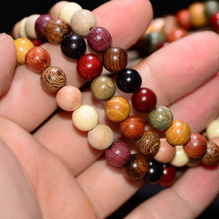 Buddha Gift  108 Beads Wenge Wood Mala Blessing Meditation Bracelet