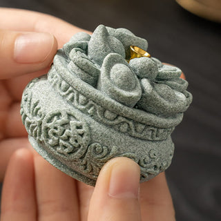Buddha Gift Chinese Character Fu Ingots Healing Incense Burner Desk Decoration