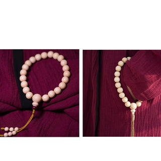Buddha Gift Natural Abelia Biflora Wood Blessing Wrist Mala