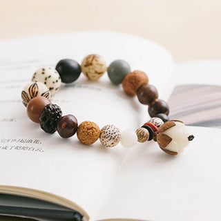 Buddha Gift Bodhi Seed Lotus Wisdom Peace Wrist Mala Bracelet