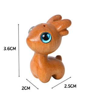 Buddha Gift Small Leaf Red Sandalwood Ebony Wood Sandalwood Green Sandalwood Lucky Mini Deer Protection Decoration