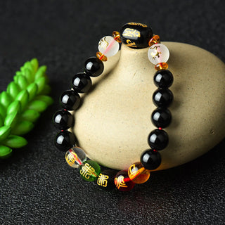 Buddha Gift Tibetan Black Onyx Luck Bracelet