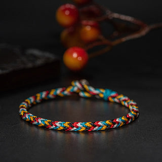 Buddha Gift Tibet Handmade Five Color Thread Protection Braid String Bracelet