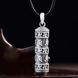 Buddha Gift Tibetan Om Mani Padme Hum Buddha Swastika Luck Necklace Pendant