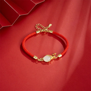 Buddha Gift Chalcedony Luck Koi Fish Wealth Bracelet Necklace Pendant