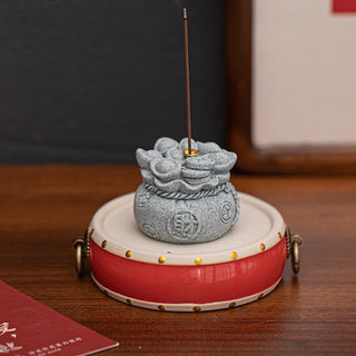 Buddha Gift Chinese Character Fu Ingots Healing Incense Burner Desk Decoration