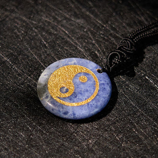 Buddha Gift Various Crystal Amethyst Tiger Eye Green Aventurine Yin Yang Spiritual Necklace Pendant