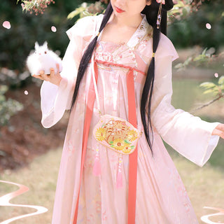 Buddha Gift Embroidery Lucky Panda Cat Shiba Inu Deer Rabbit Fox Flower Cute Animal Hanfu Bag Crossbody Bag Shoulder Bag