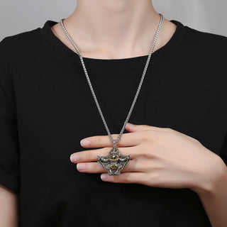 Buddha Gift Tibet Garuda Bird Copper Protection Necklace Pendant